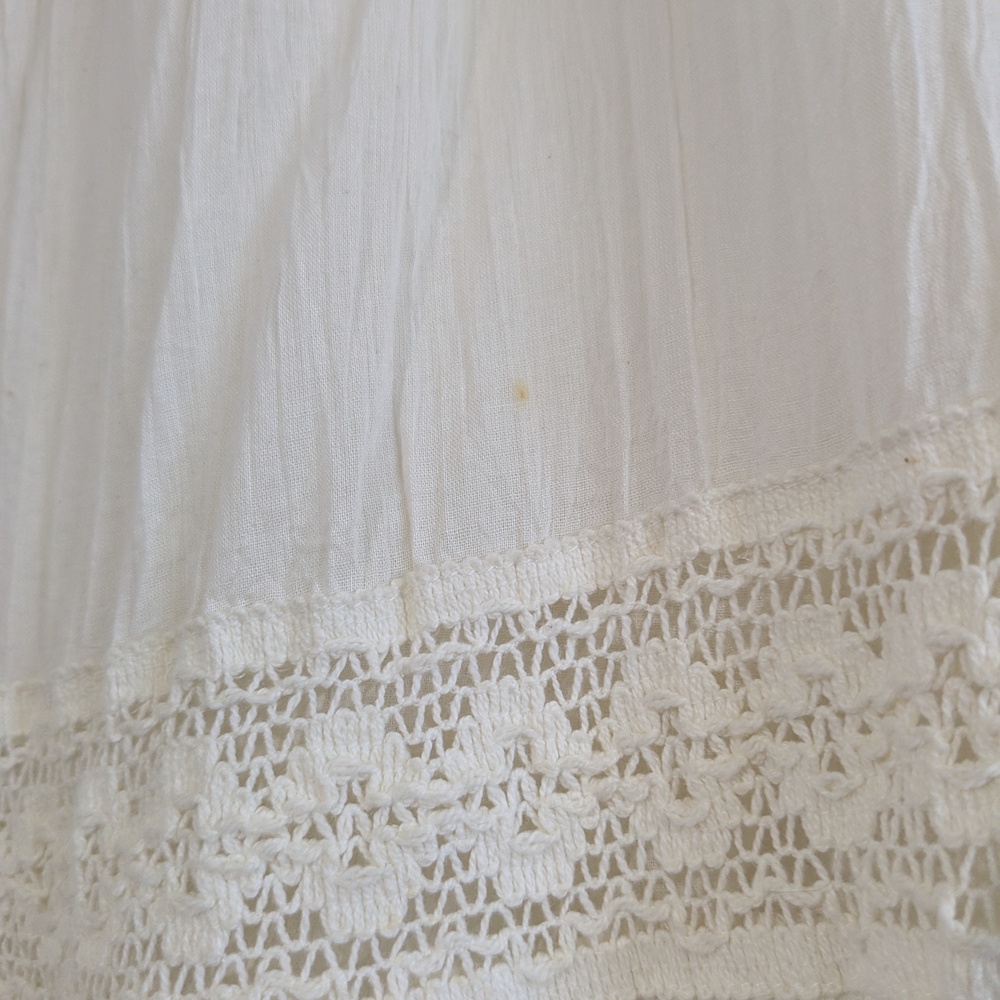 Vintage Frederick's Of Hollywood Tiered Lace Slip Skirt XS Ivory - Picture 11 of 16